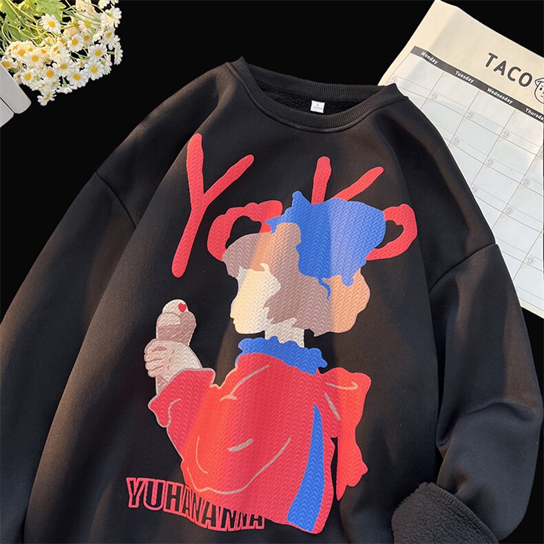 抖音供货、重磅加绒加厚卫衣秋圆领宽松D223A-DY-WY2202-P48,男装卫衣,电商019-1