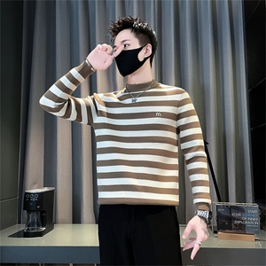 M030-P65-控95男款毛衣休闲时尚针织衫上衣秋冬新款高级内搭打底图片