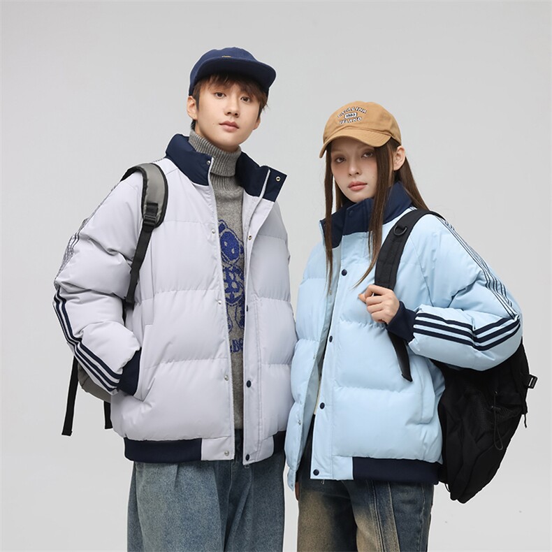 2025日系冬季立领保暖防水撞色棉衣面包服外套男女同款XY2288-P65图片