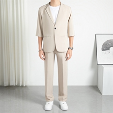 TW051-P952025夏季INS男士痞帅轻熟七分袖西服西裤两件套装，男装西服，星座507A（原星座306B-2）