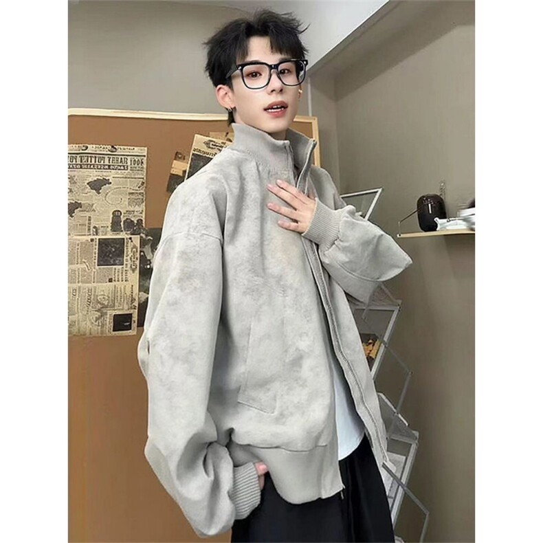 【001】25皮衣外套男立领飞行员夹克A079-785-P64,男装夹克,电商A079