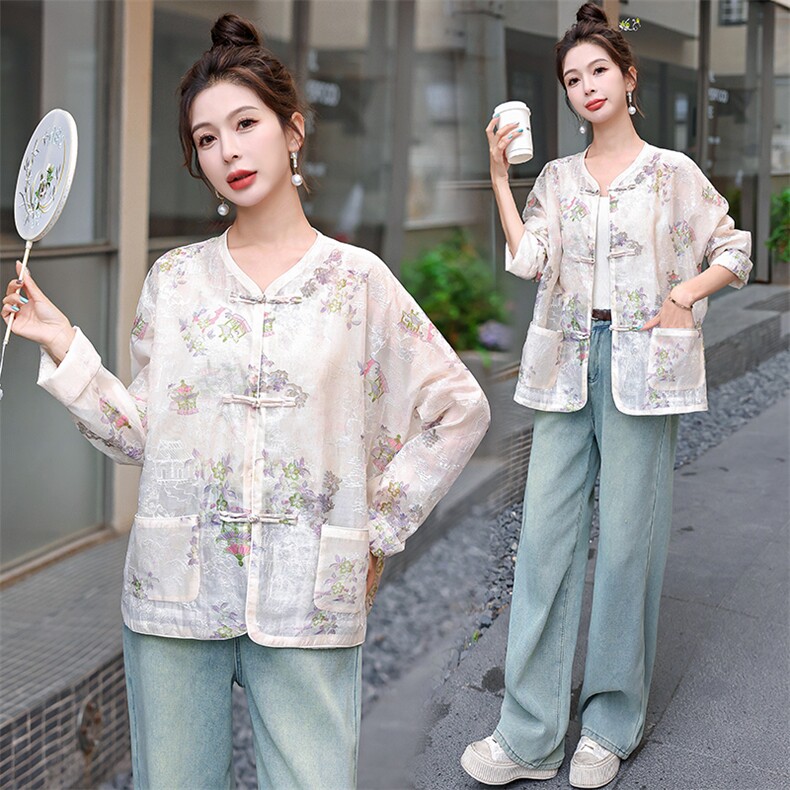 防晒衣。2024夏装新款新中式优雅时尚清爽短外套，女装防晒衣，浙宝281