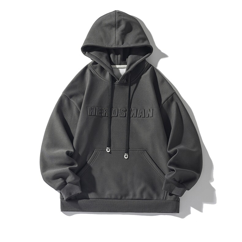 2023冬季新款港风摆拍大码加绒加厚连帽卫衣M-5XHW23797-P60,男装卫衣,电商A022