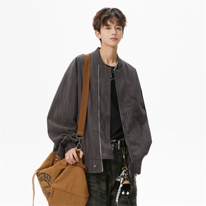 棒球服特批P75美式潮牌复古工装开衫外套男宽松休闲夹克男SY2501