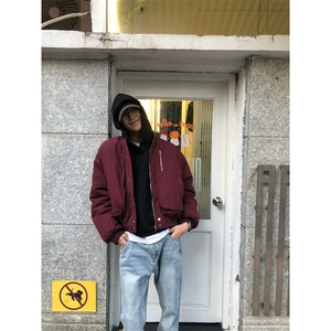 MY10 特P128  酒红色短款bomber棉服 高质量现货图片