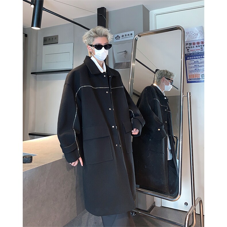 中长款男装呢料呢子大衣2025冬季呢子外套XZ514-2-24271-P138,男装毛呢大衣,星座514-2(原B239)