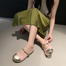 韩版半托凉鞋女2024夏季新款平底学生单鞋女时尚潮拖鞋女，女鞋拖鞋，星座1407-3