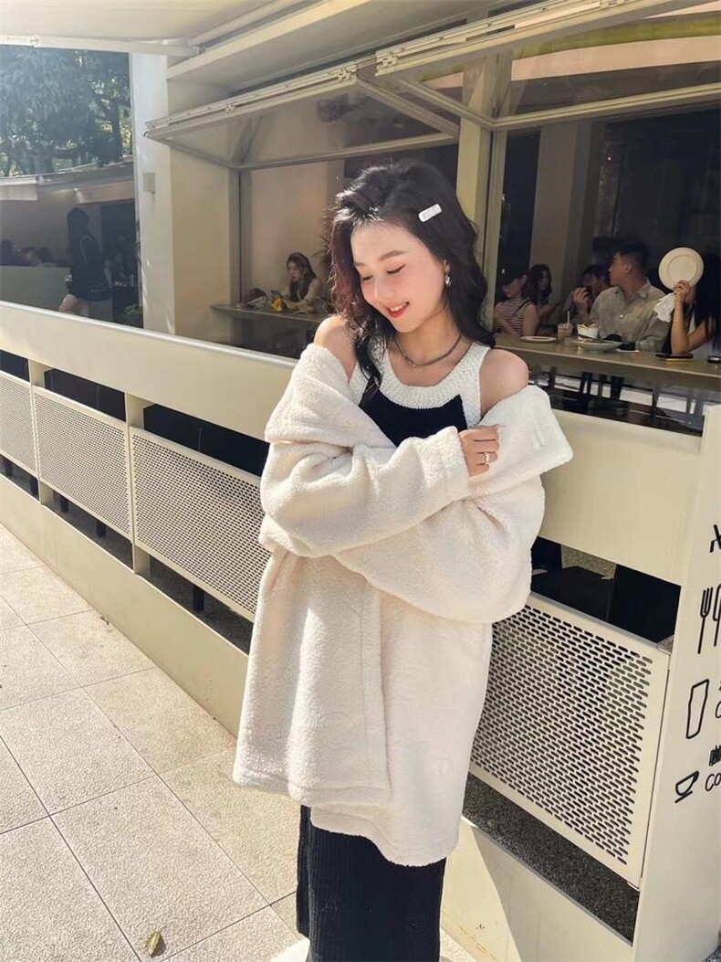 冬装新款毛毛长款外套，其它，玫瑰共和国