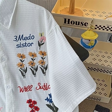 文艺潮流百搭简约衬衫新款时尚方领单排多扣流行宽松型，男装衬衫，星座716-4