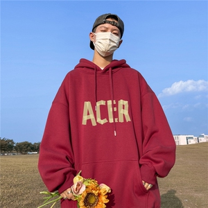 ！ 秋季重磅宽松大码港风胶带印花连帽卫衣LW35-特p35图片