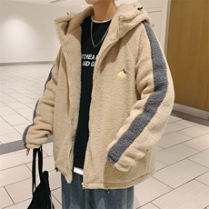 XZ213-MY16-P128控148港风大码秋冬季加厚保暖羊羔毛撞色棉衣ins，男装棉衣，星座213