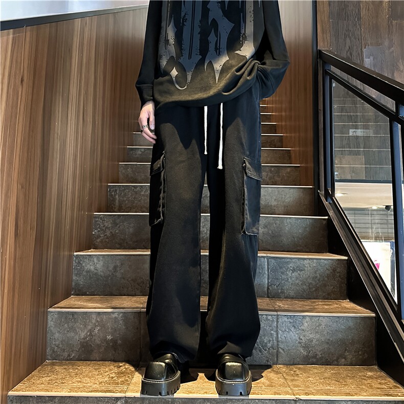 k1058-p55-控78M-5XL现货显高显瘦港风高阶牛仔裤多口袋,男装牛仔裤,星座116