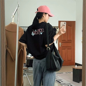 万针全刺绣工艺抖音得物高品质260克重磅纯棉双纱美式高街短袖T恤图片