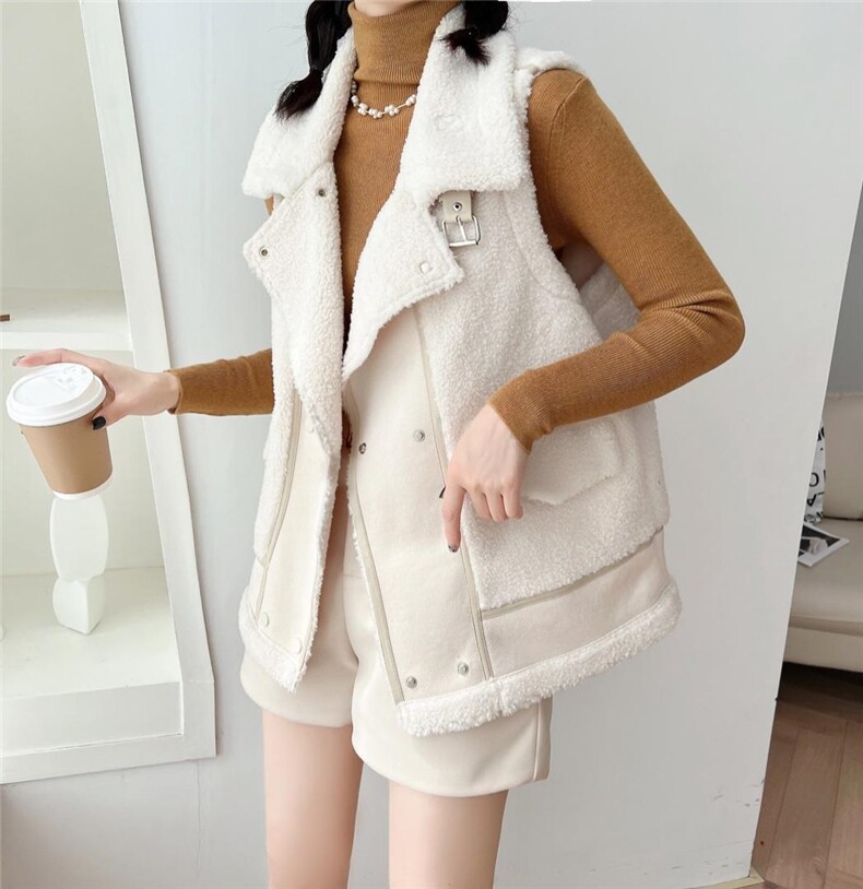 皮毛一体马甲，女装马甲，觅 愉