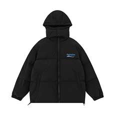 新款白底冬季时尚百搭字母印花连帽棉服A247-MY227特批95控158，男装棉衣，电商A247-1