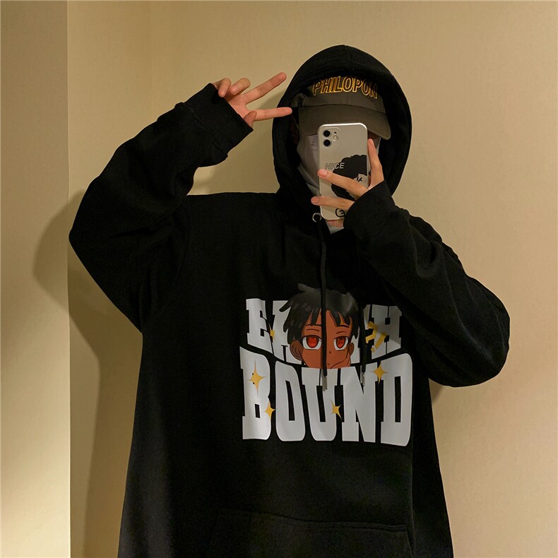 学院风连帽加绒加厚卫衣男冬季新款套头帽衫宽松休闲外套D234-P68,女装短外套,电商A335-1（原A458）