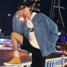 JK07港风文艺学生青少年牛仔夹克外套春秋装男装外衣开衫褂子韩版，男装夹克，星座115A(原星座507）