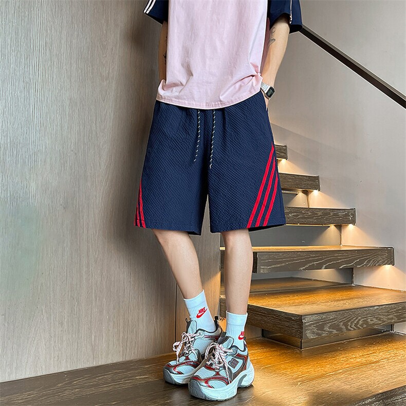 夏季美式高街hipho泡泡肌理速干运动五分短裤货号DK25155特P26,男装休闲裤,电商A063