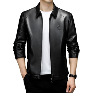 CLP2183男士皮衣商务休闲薄款主推长期款大货夹克外套图片