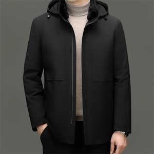 可卸夹棉兔毛皮拼接内胆派克服男皮草大衣冬季皮毛一体尼克服外套图片