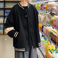 秋季情侣棒球服外套男宽松潮牌夹克港风2023新款衣服W1644-P45，男装夹克，星座512-2