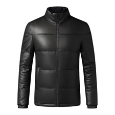X2261秋冬新款海宁皮衣男士绵羊皮鹅绒羽绒服立领P530，男装皮衣，电商B360