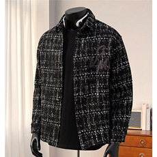 港风小香风长袖衬衫男大码M-5XL中性情侣衬衫男CCS8019P45加绒P55，男装衬衫，星座227-7