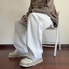 秋季现货宽松纯色直筒垂感休闲裤男DSA157B-K9853-P40，男装休闲裤，电商A157B