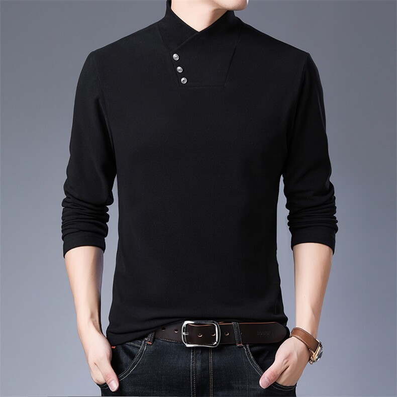 2023秋冬季中年休闲双面绒针织衫时尚外套纯色上衣BJY1908-P60图片