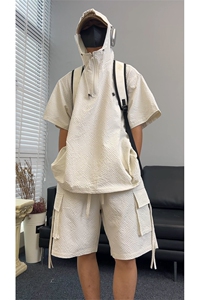 直播~泡泡纱短袖短裤休闲套装 A468特P60控108图片