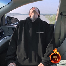 抖音得物供货可提供视频秋冬重磅美式宽松连帽卫衣WKD42，男装卫衣，电商A486