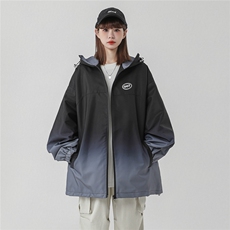 2025中性风山系防水冲锋衣渐变色夹克女大码M-5XL休闲JK77087P85，男装夹克，星座227-7