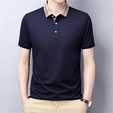 短袖T恤男士上衣翻领百搭POLO衫休闲服潮流纯色夏季新款体恤男装，男装T恤，电商B212（原钱塘6029）