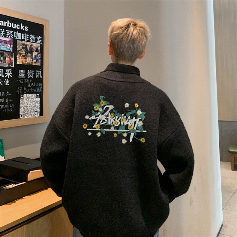 高质量！秋冬高领毛衣加绒加厚翻领针织衫男毛衣FL217-特p38,男装针织衫/毛衣,电商B367