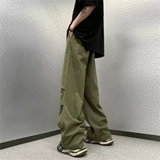 休闲裤青春流行时尚潮牌潮文艺工装裤男百搭口袋装饰长裤宽松型，男装休闲裤，星座716-3