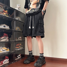 休闲短裤男韩版潮流高街帅气口袋2024夏季新款ins五分裤K5082-P43，男装休闲裤，星座412-2