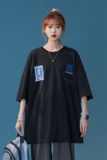 1中性风短袖女港风日系休闲情侣大码风短袖T恤DT7653P30控45，男装T恤，星座226-2