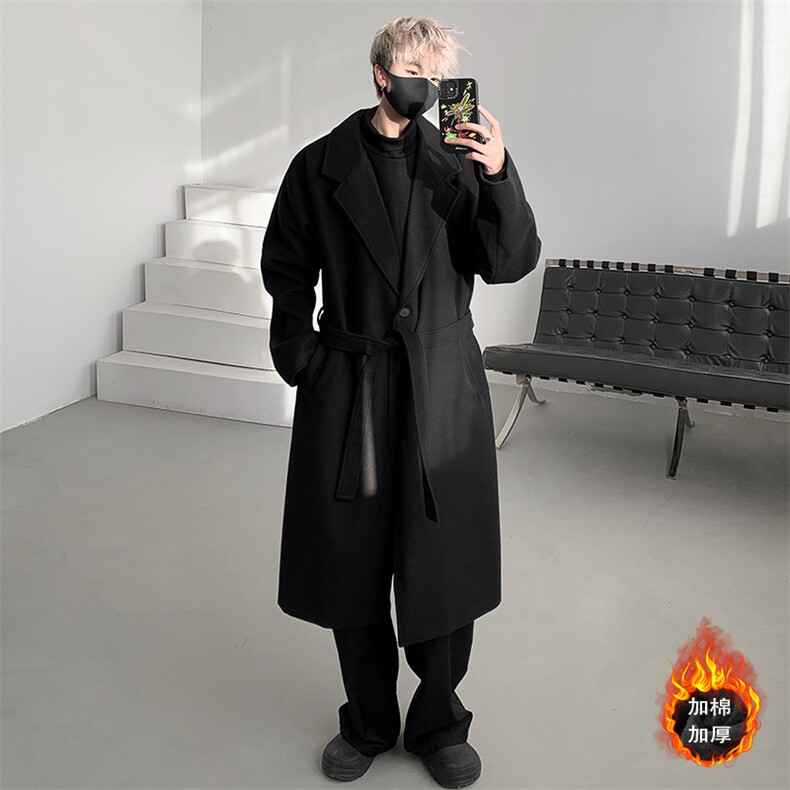 英伦加厚毛呢大衣男中长款呢子风衣英伦雅痞男装外套MN9568/P100,男装风衣,电商B316