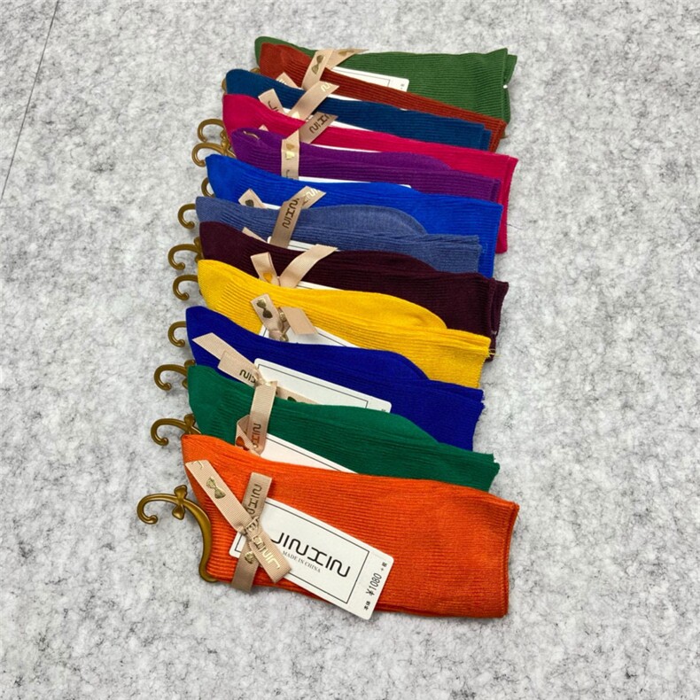 清仓彩色堆堆袜1包五色10双颜色随机四季通用男女同款，袜子，三权袜业