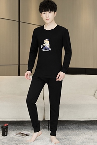 全棉男士秋衣秋裤薄款保暖内衣纯棉毛衫套装310B-3-2301-P42图片