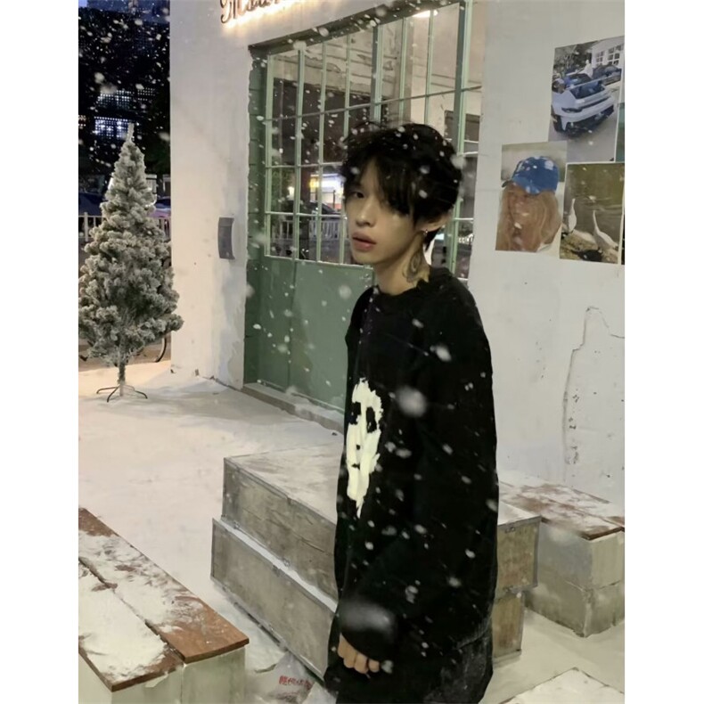 美式圆领毛衣男慵懒风休闲针织衫M5211-P55,男装针织衫/毛衣,星座1109-3