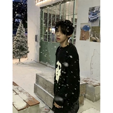 美式圆领毛衣男慵懒风休闲针织衫M5211-P55，男装针织衫/毛衣，星座1109-3