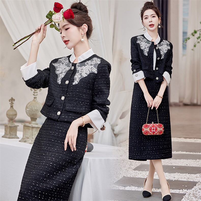 闺舍2025春季新款复古中式小香风套装小众设计感显高显瘦百搭，女装套装/套裙，芷墨服饰