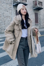 现货工装中长款羽绒服50绒，女装羽绒服，菡迪欧娜