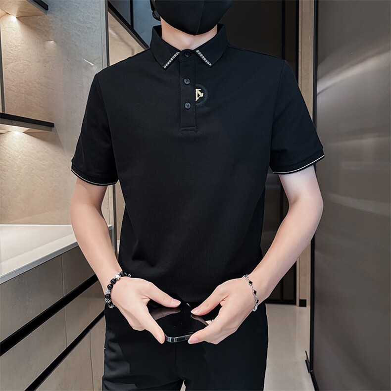 2025夏季新款短袖T恤翻领Polo衫刺绣设计25089-P48图片
