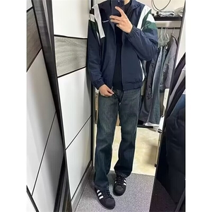 美式ins设计感小众百搭牛仔裤男高街复古宽松直筒长裤子LG602-p43