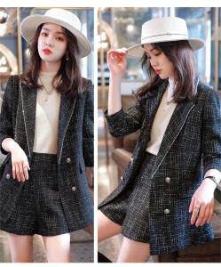 领子串珠两色西装套装，女装西装，DJ·DSHR