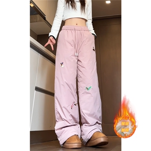 女模 大货 羽绒棉休闲裤中性腊肠狗刺绣棉裤 S221-特P58 控108图片
