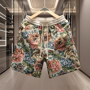 数据复古印花满印简约休闲夏季沙滩cleanfit短裤 DK2531 P25图片