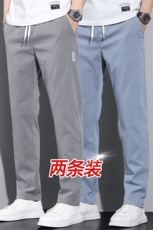 青少年牛仔裤男士休闲长裤子春夏薄款修身直筒工装运动束脚九分裤，男装休闲裤，星座505-2（原电商A260-1)